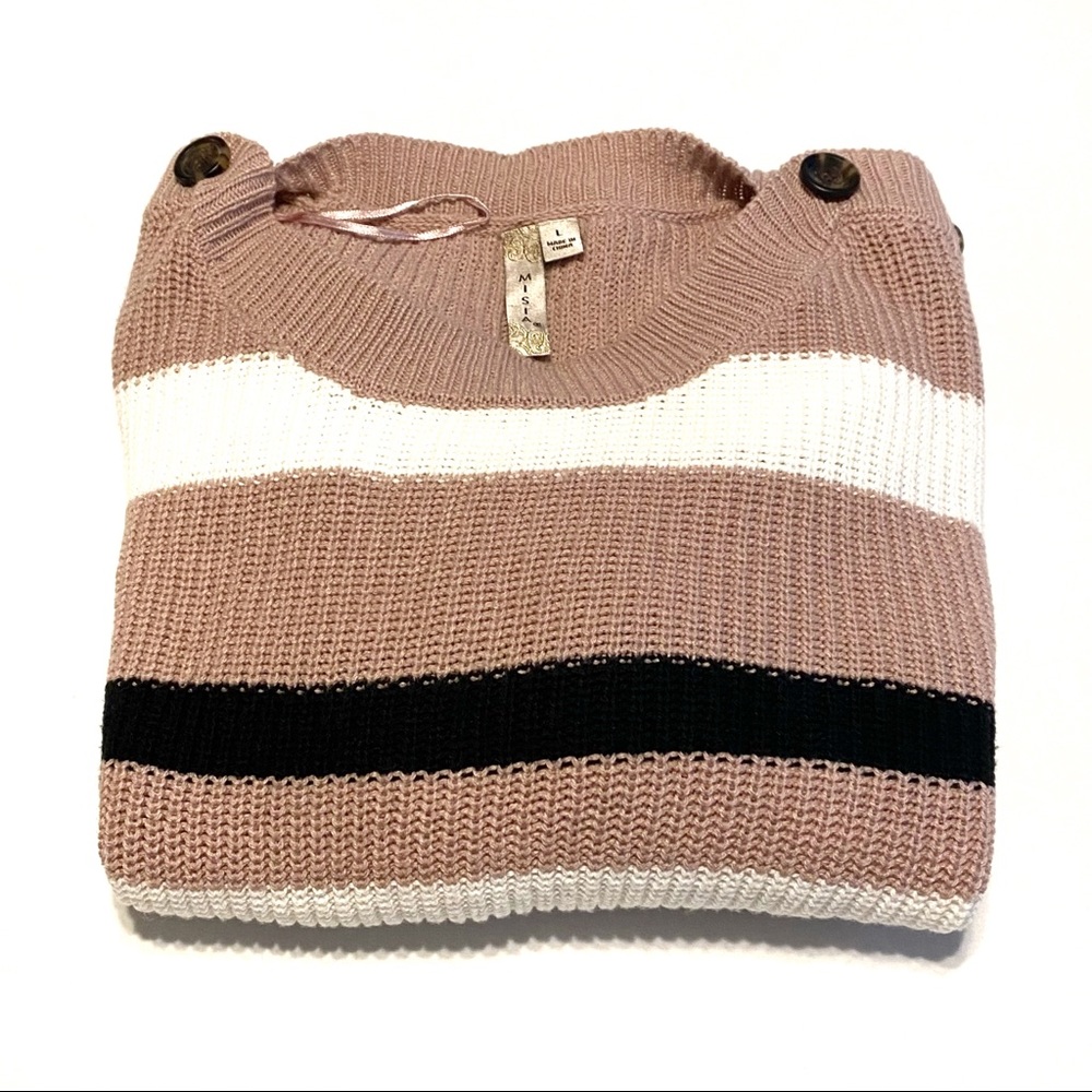 Button Shoulder Sweater
